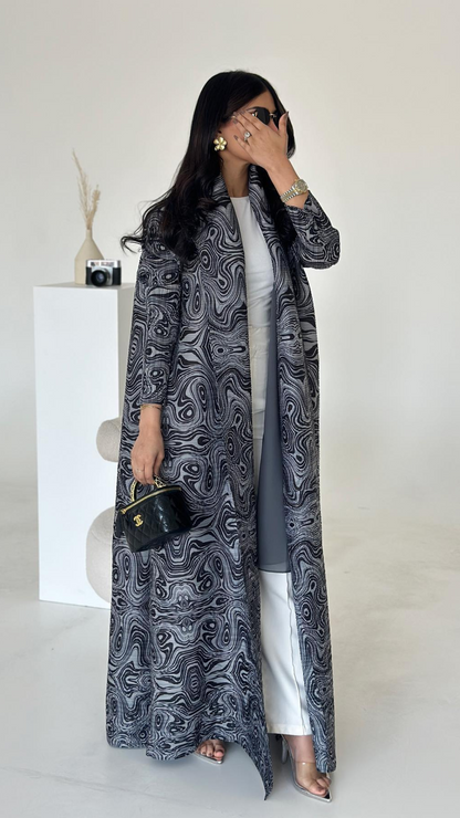 Charcoal Mirage Abaya | EL DESIGNS