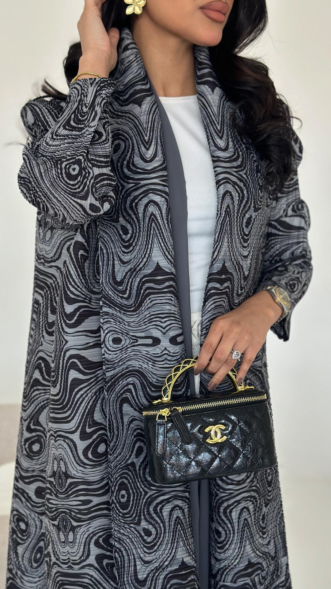 Charcoal Mirage Abaya | EL DESIGNS